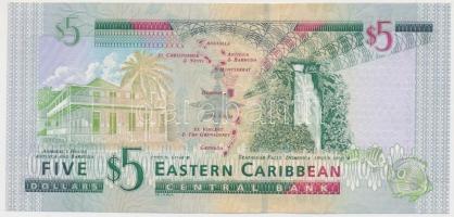 Kelet-Karibi Államok/Grenada 1993. (DN) 5$ T:II 
East Caribbean States/Grenada 1993. (ND) 5 Dollars ...