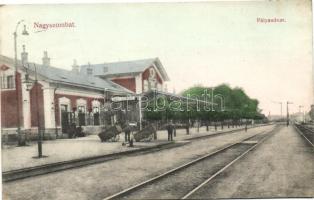 Nagyszombat, vasútállomás, Horovitz Adolf kiadása / railway station (EK)