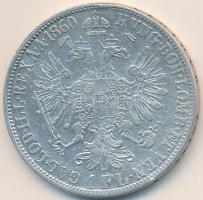 Ausztria/Magyar verdejel 1860E 1Fl Ag T:3 Adamo M14