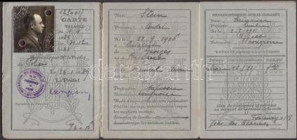 1939 Francia fényképes személyi igazolvány /
1939 French ID