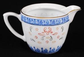 Jelzett kínai mokkás készlet, kézzel festett, jelzett, hibátlan