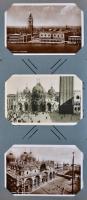 Nagy méretű album 241 db RÉGI főként használatlan külföldi városképes lappal; osztrák, német, olasz,...