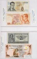 Vegyes külföldi bankjegy gyűjtemény műbőr borítású albumba rendezve 35db berakólapon, közte Jamaica,...