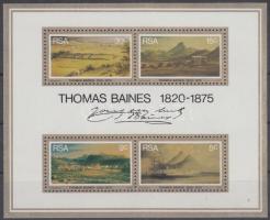Death centenary of Thomas Baines painter block, 100 éve hunyt el Thomas Baines festő blokk