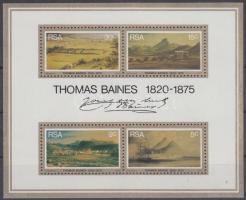 100 éve hunyt el Thomas Baines festő blokk Death centenary of Thomas Baines painter block