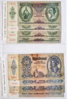 Vegyes magyar és külföldi bankjegy gyűjtemény albumba rendezve 56db berakólapon, közte korona, pengő...