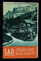 cca 1930-1940 S.A.D. olasz busztársaság képes ismertető prospektusa a Dolomitokról / cca 1930-1940 Italian tourist guide