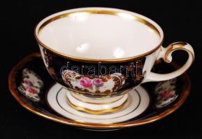 Reichenbachi mokkás készlet, kézzel festett és matricás, jelzett, hibátlan