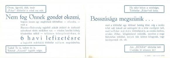 cca 1940 Ecker Kálmán üzletének töltőtoll-reklámprospektusa