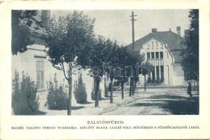 Balatonfüred, Blaha Lujza / Tarányi Ferenc nyaralója, fürdőigazgatói lakás (EB)