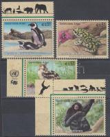 Veszélyeztetett állatok sor (közte ívszéli + ívsarki bélyegek), Endangered Animals set (with margin + corner stamps)