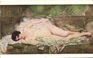 Flower of Andalusia, erotic art postcard s: L. Comerre (EK)