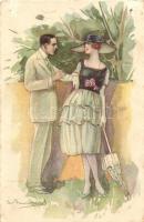 Italian art postcard s: Bompard (fl)