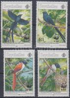 WWF Paradicsommadár sor + ugyanaz a sor 4 FDC-n WWF Bird Paradise set + set on 4 FDC