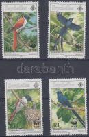 WWF Paradicsommadár sor + ugyanaz a sor 4 FDC-n WWF Bird of Paradise set + the set on 4 FDC