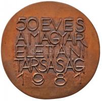 Horváth János (1940-) 1981. "50 éves a Magyar Élettani Társaság" Br plakett (91mm) T:2