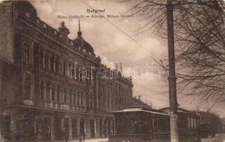 Belgrade, Belgrad; Milán király út / street, tram