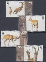 WWF Wild Goat set (Small gum disturbance) + set on 4 FDC WWF Vadkecske sor (apró betapadásnyomok) + ...