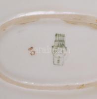 Kézzel festett Zsolnay furulyázó juhász, jelzett, hibátlan, m:18 cm, h:21 cm