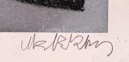 Velekei József Lajos (1950): Lángos csillag állt felettünk. Lithográfia, jelzett, 200/138 33x53.2 cm