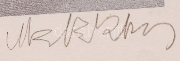 Velekei József Lajos (1950): Lángos csillag állt felettünk. Lithográfia, jelzett, 200/138 33x53.2 cm