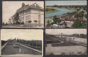 Szolnok - 4 db régi képeslap / 4 old postcards