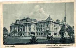 Rimaszombat, Országzászló, Vármegyeház / county hall with flag (fa)