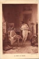 Le grain de beauté / erotic art postcard s: Marais Milton