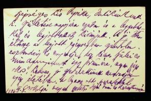 1943 Dr. Bálint József m. kir. kormányfőtanácsos fotója és névjegykártyája hátoldalán üzenettel, fot...