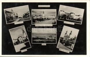 Marosvásárhely, Ugron Gábor tér, Városháza, Katonai alreáliskola, közművelődési ház / square, military school, town hall, cultural house