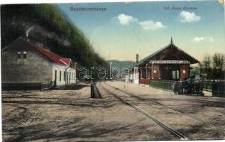 Besztercebánya, Szent János vasútállomás, kiadja Brichta József / railway station (EK)