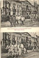 1906 Kassa, II. Rákóczi Ferenc és bujdosó társai hamvainak hazahozatala; Szabolcs megye lovasbandériuma, kiadja Nyulászi Béla / the funeral of Rákóczi (fl)