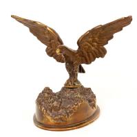 Cca 1900 Turul, bronz, m:15 cm, h:18 cm