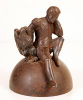 cca 1900 magányos Napoleon, öntött vas, m:10 cm