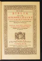 Vizsolyi Biblia I.-II. kötet. Facsimile kiadás. Bp. 1990. Magyar Helikon. Kiadói egészbőr kötésben. ...