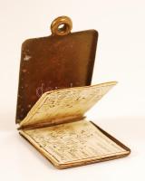 Osztrák-Magyar Monarchia 1917. I. Világháborús nyitható magyar katonai dögcédula rézből, hozzá tarto...