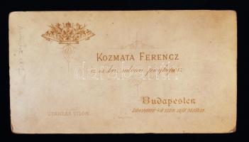 cca 1880 Kozmata Ferenc: Gazdasszony fotója 11x21 cm