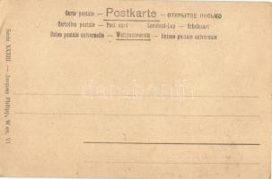 Art Nouveau greeting card; Jacques Philipp, Wien Serie XXXIII