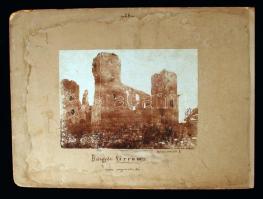 1902 Miskolc: Erzsébet tér, Diósgyőr:  Várrom, 2 db fotó, feliratozva, kartonra kasírozva, 17x12 cm