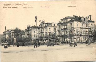 Dresden, Wiener Platz / square with hotels