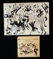 Artner jelzéssel: A hatodik gól, a 6:3-as meccs örömére. Vegyes technika, papír, jelzett, 29x21 cm