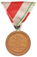 Ausztria 1928. "Tirol Emlékérem 1914-1918" Br kitüntetés kardokkal és szalaggal. Szign.: T...