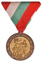1951. "Anyasági Érdemérem I. fokozata" aranyozott bronz kitüntetés eredeti mellszalagon adományozói tokban T:2- Hungary 1951. "Medal of Merit for Mothers, 1st Grade" gilt bronze decoration on original ribbon in original case C:VF NMK 545.