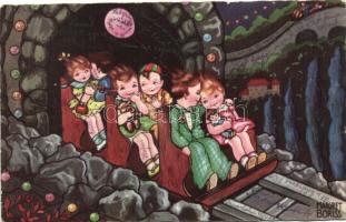 Children on the Roller coaster, Amag 0342. s: Margret Boriss (b)
