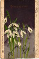 New Year, snowdrop, litho (EK)