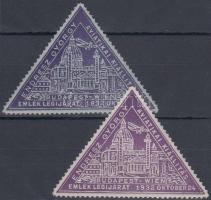 1932 Endresz aviatikai kiállítás 2 klf levélzáró