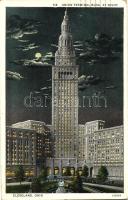 Cleveland, Ohio; Union Terminal building at night (EK)