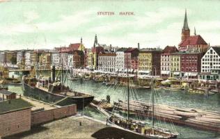 Szczecin, Stettin; port, ships