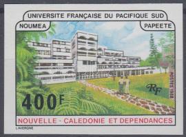 Francia egyetem Nouméán és Papeete-en vágott bélyeg, French university at Noumea and Papeete imperforated stamp