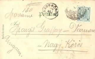 Stixenstein, Schloss, Gasthof zur Stixensteiner Quelle und K.u.K. Postamt / castle, inn, litho